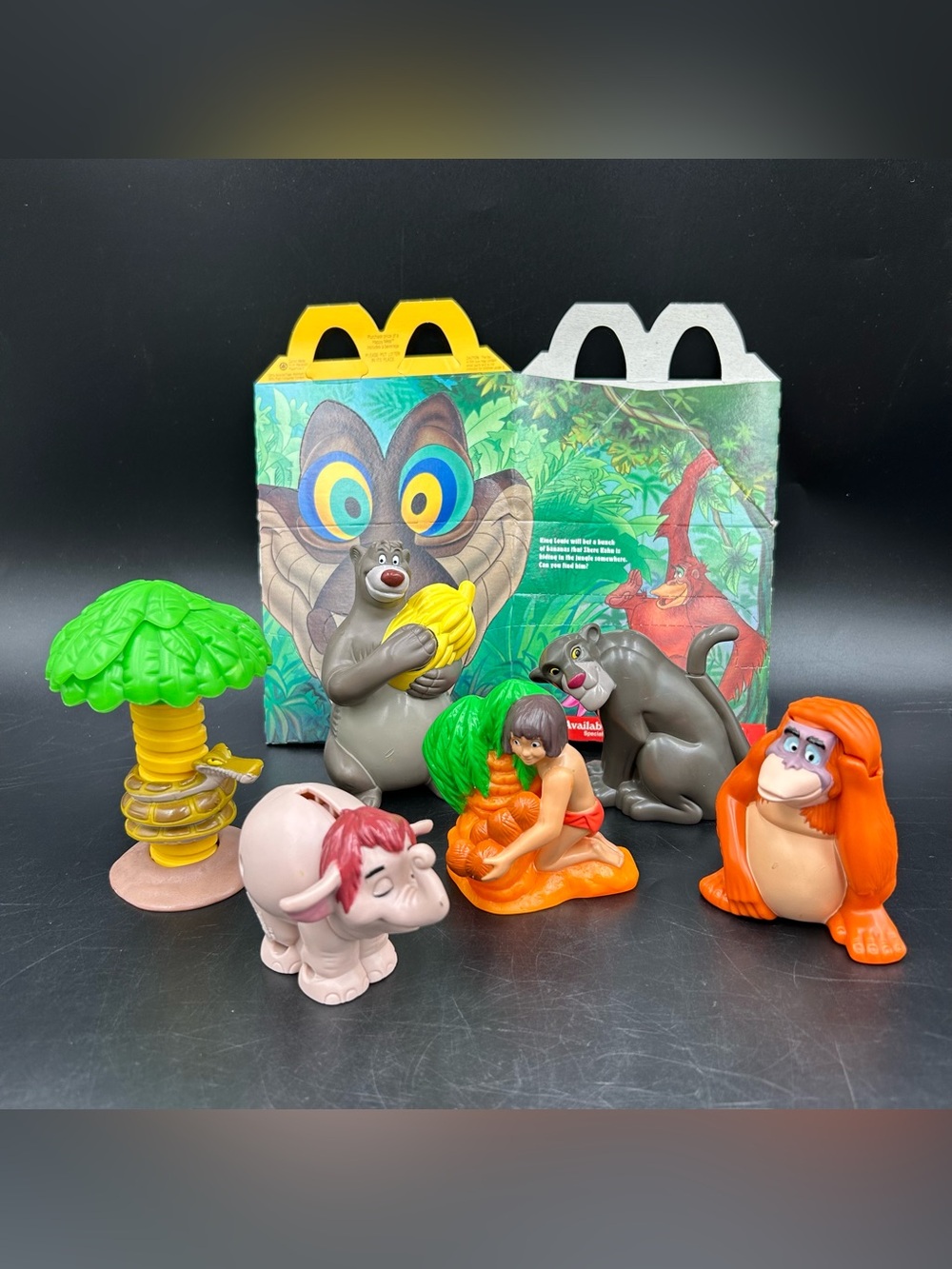 Vintage 1997 McDonalds Disney Jungle Book Candy Dispensers Set of 6 With Box Toy
